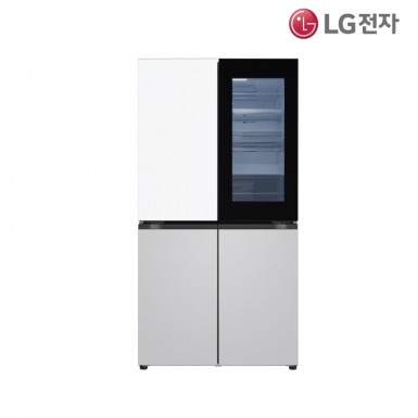 [LG][전국무료배송설치][24년]디오스 오브제컬렉션 노크온 냉장고 870L 오브제 컬렉션 크림 화이트/크림 그레이(냉장고) [T875MHR312]