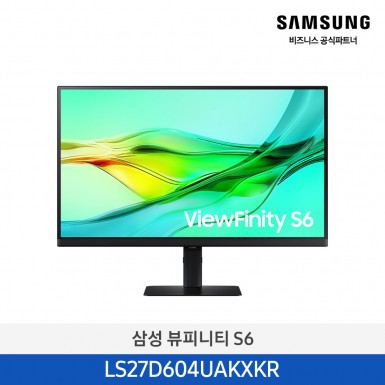 [삼성][27인치] 뷰피니티 S6 고해상도 모니터 68.4cm(QHD,100Hz) 27인치 [LS27D604UAKXKR] 3월